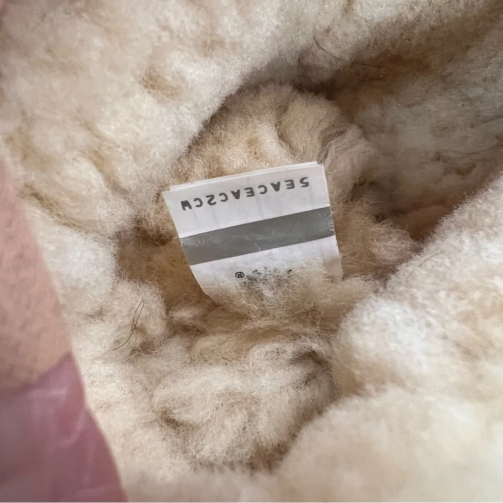 UGG Wonen’s Vintage Sundance Revival Tall Shearling Sand Boots SZ 9 - Picture 9 of 13